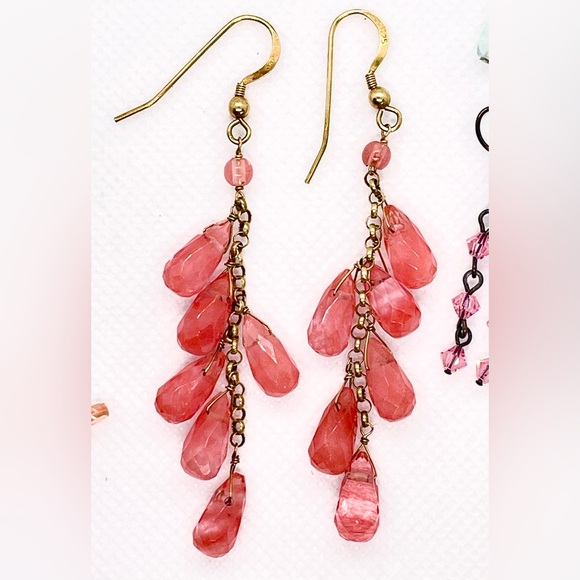 SIX PAIRS Pink and Blue Earrings in ONE Bundle!  Full Set of 6 Pairs / One Lot! - Picture 7 of 16